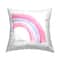 Stupell Industries Dream Calligraphy Pastel Pink Blue Rainbow Throw Pillow, 18" x 18"